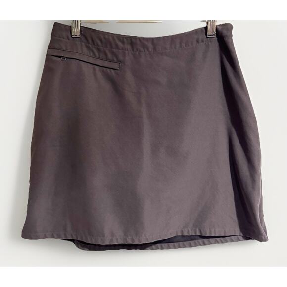 Patagonia Women Size 8 Gray Skort Skirt Short Combo Side Zip - Picture 1 of 5